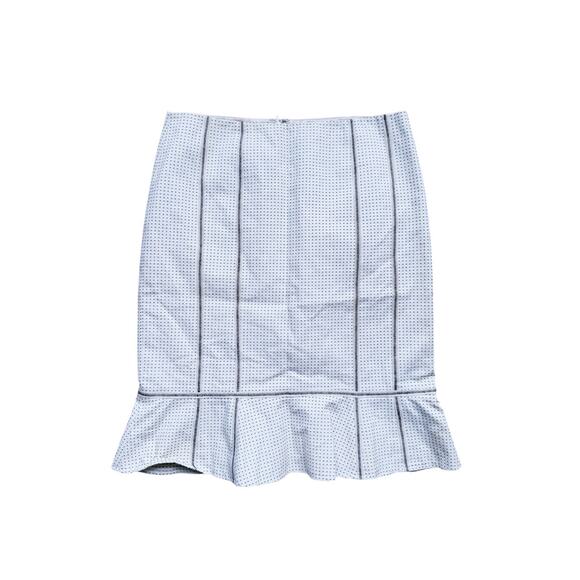 Nanette Lepore 1970s Old Money Tulip Skirt 8 Cream Preppy Light Academia Retro - Picture 2 of 4